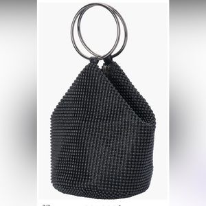 Olga Berg Bianca Mesh Bucket Bag